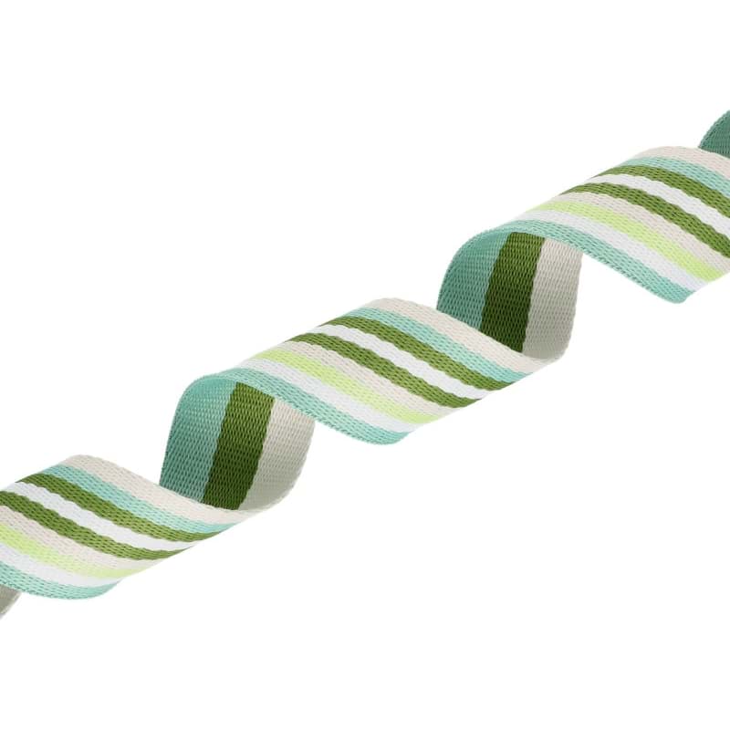 Picture of 5m Gurtband aus Polycotton - 38mm breit - 1,2mm dick - 4-Farbig grün/weiß