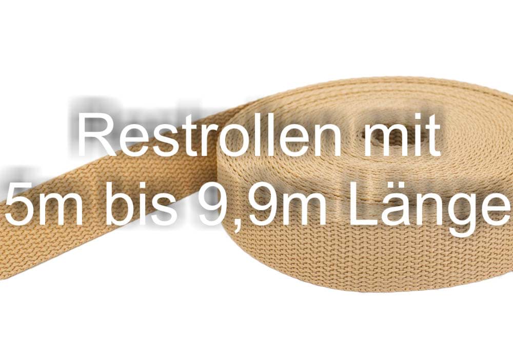 Picture of Restpostenbox 15mm breites PP-Gurtband 1,4mm, 25m - beige (UV)