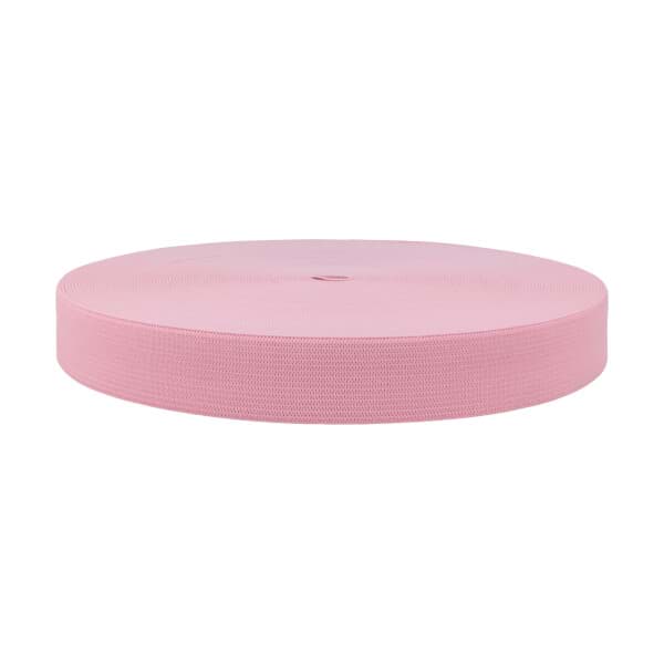 Picture of 25mm breites Gummiband aus Polyester - 25m Rolle - rosa