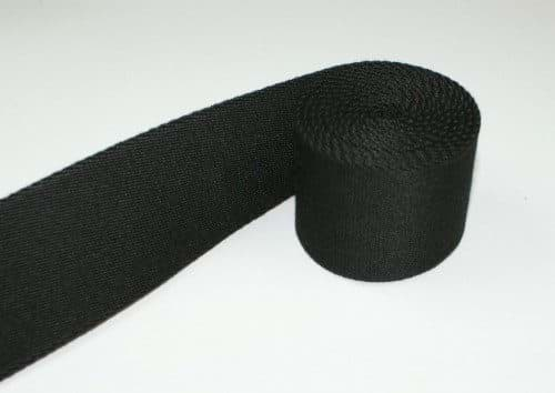 Picture of 4m belt strap / bags webbing - colour: black - 49mm wide