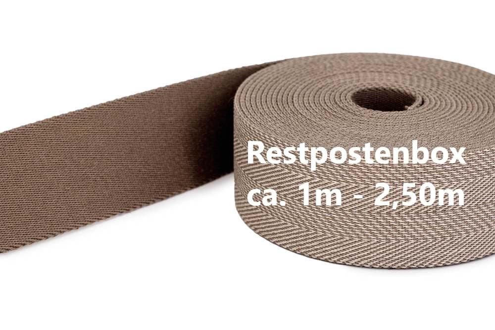 Picture of Restpostenbox Gürtelband / Taschenband - 40mm breit - Fischgrät natur 260 - 10m