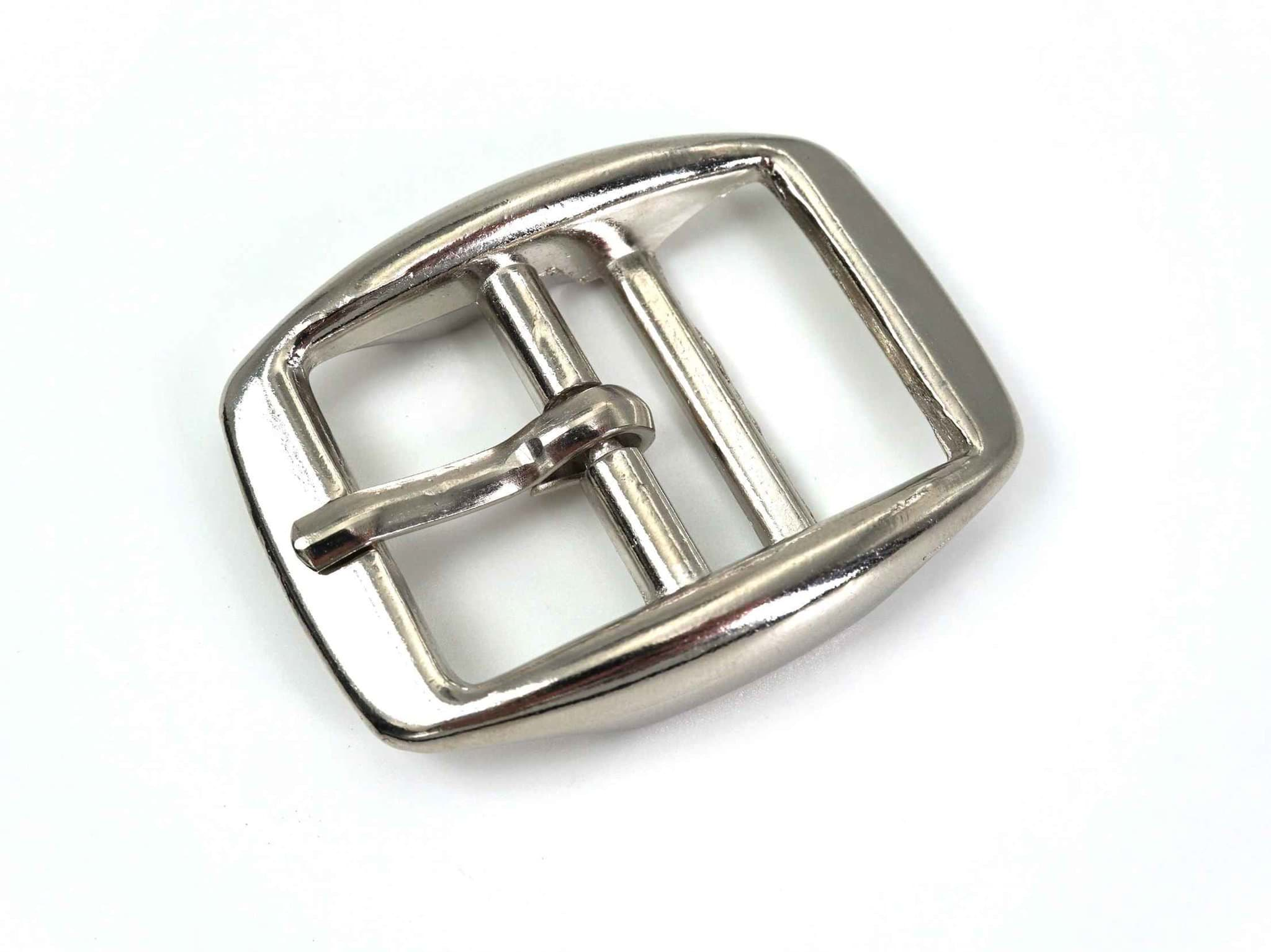 Picture of buckle with two bars made of zinc die casting, nickel plated - for 25mm wide webbing - 10 pieces