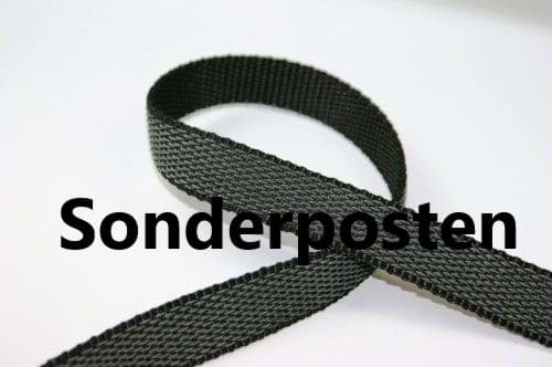 Picture of 1m rubberized PP-webbing - 25mm wide - black