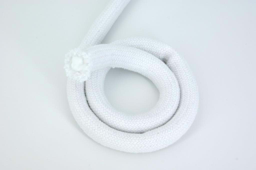 Picture of 3m cotton cord round braided - 14mm thick - white