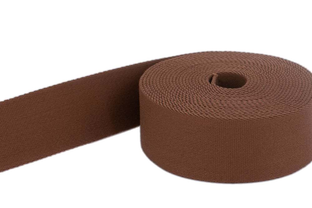 Picture of 50m belt strap / bag webbing - colour: brown - 40mm wide