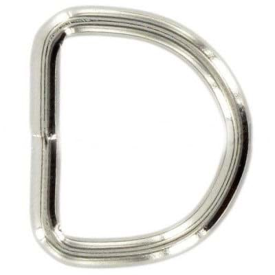 Picture of 20mm D-rings welded made of steel, nickel-plated - 10 pieces