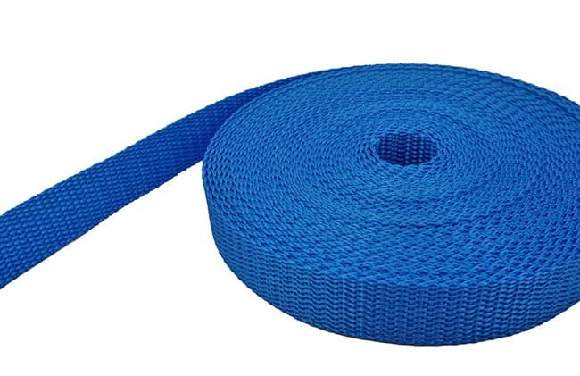 Picture of 10m PP Gurtband - 20mm breit - 1,4mm stark - blau (UV)