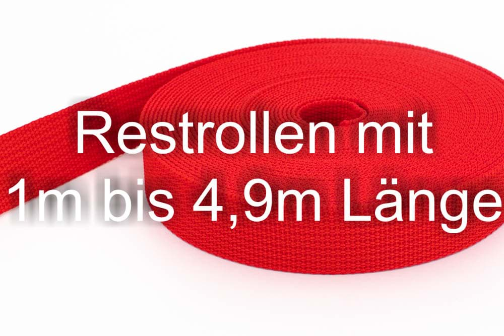 Picture of Restpostenbox 40mm breites PP-Gurtband 1,8mm stark, 25m - rot (UV)