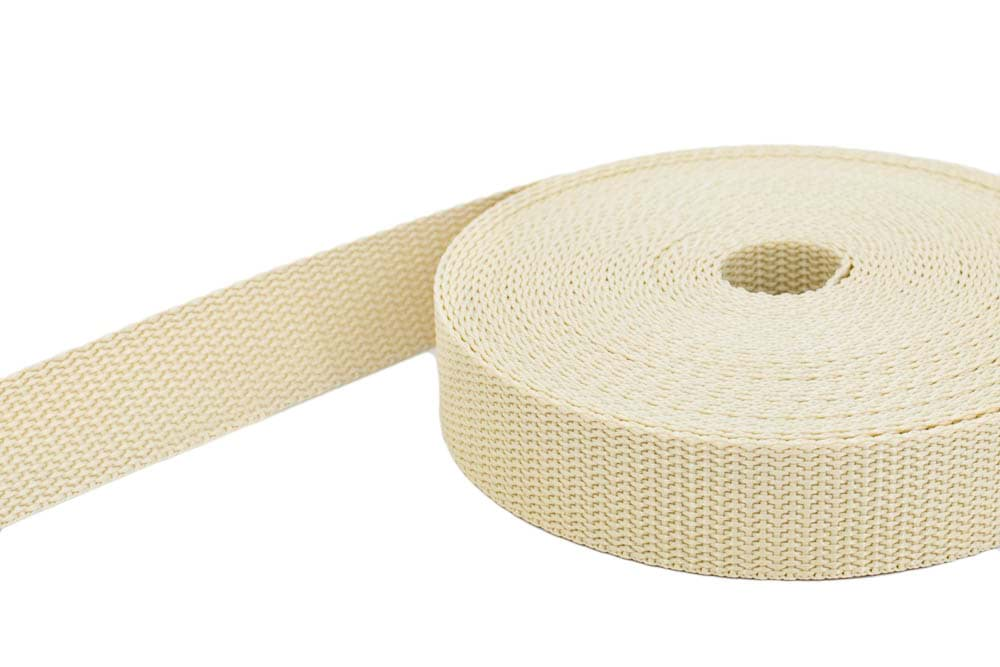 Picture of 10m PP Gurtband - 25mm breit - 1,4mm stark - creme (UV)