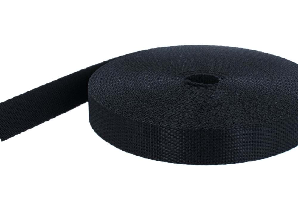 Picture of 10m PP webbing - 16mm width - 2mm thick - black (UV)