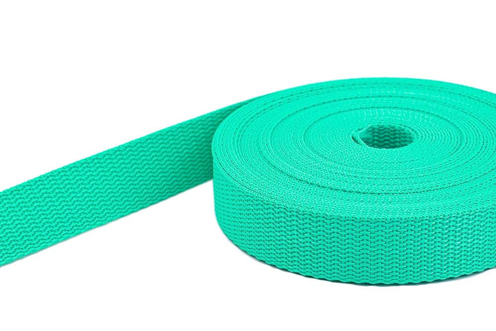 Picture of 10m PP Gurtband - 25mm breit - 1,4mm stark - minze (UV)